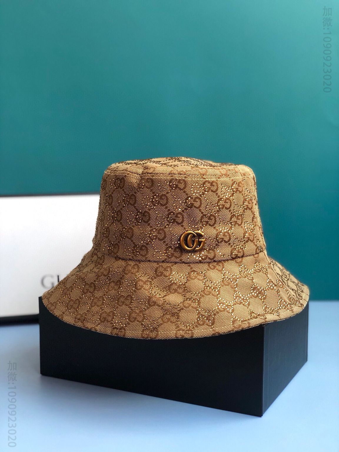 GUCCI古驰满立体镶钻男女通用渔夫帽