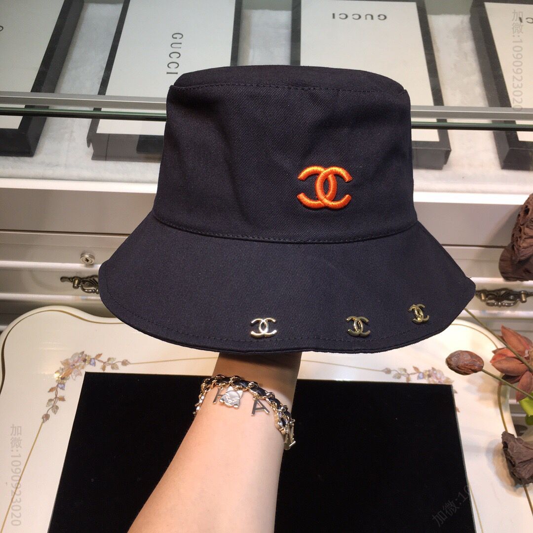 CHANEL香奈儿原单刺绣logo渔夫帽