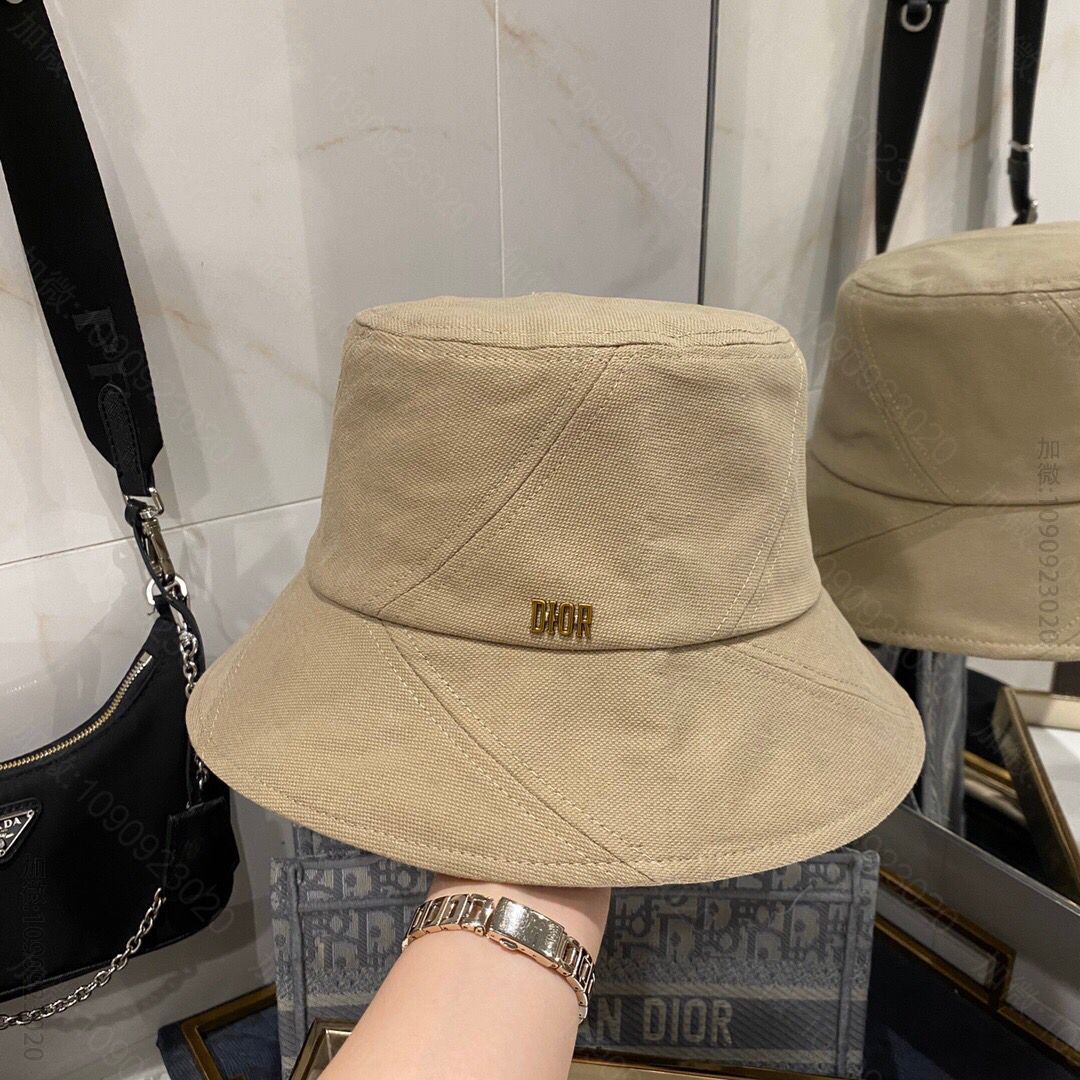 Dior迪奥20早秋款个性拼接帆布渔夫帽