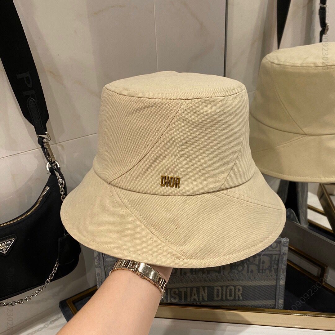 Dior迪奥20早秋款个性拼接帆布渔夫帽