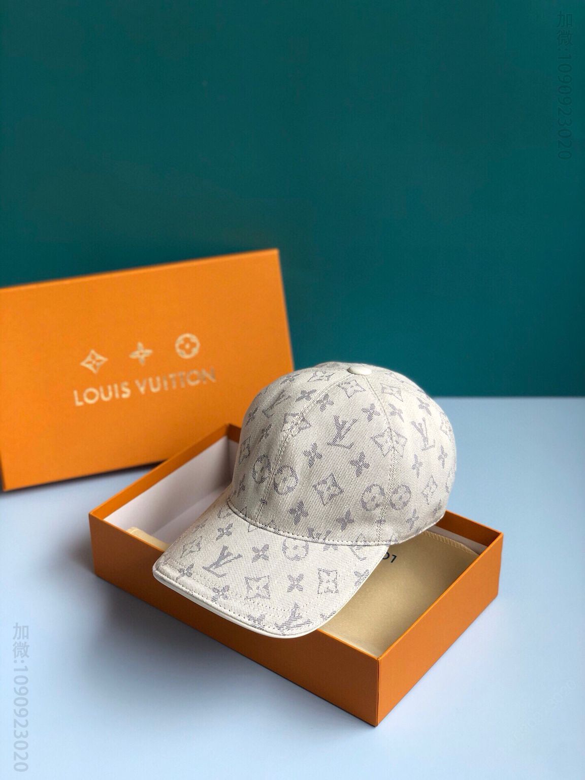 LV路易威登牛津材质头层牛皮棒球帽鸭舌帽