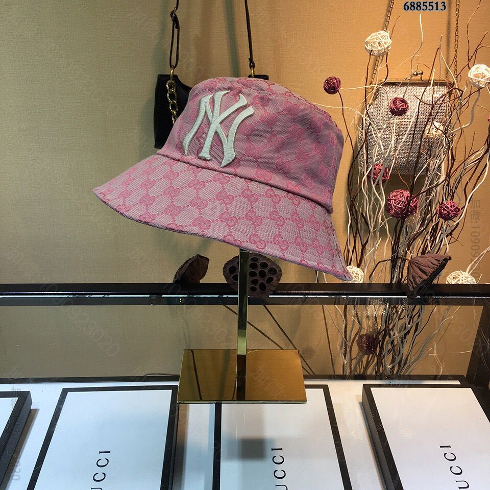 GUCCI古驰NY联名GG字母新款男女同款渔夫帽