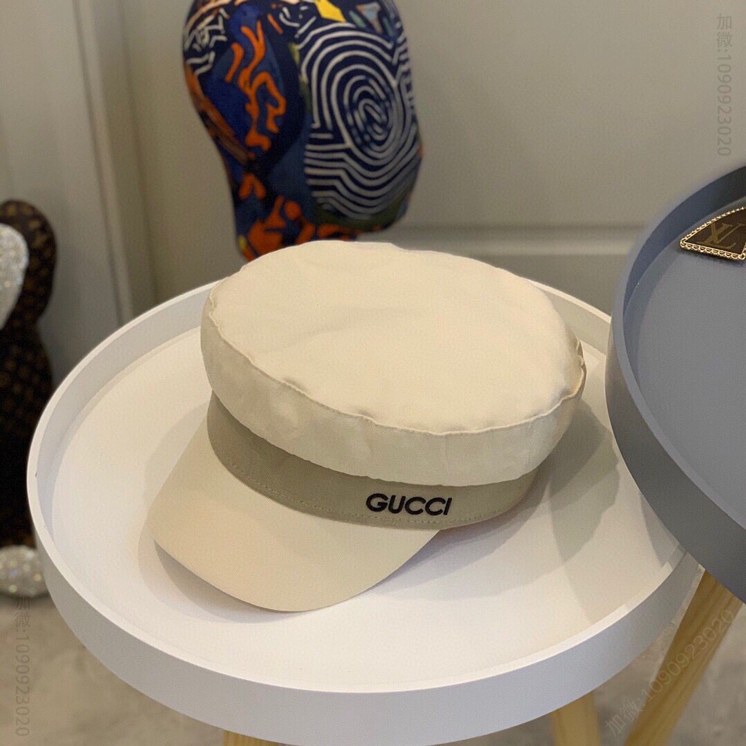 GUCCI古驰绸缎内里帆布面料新款鸭舌军帽