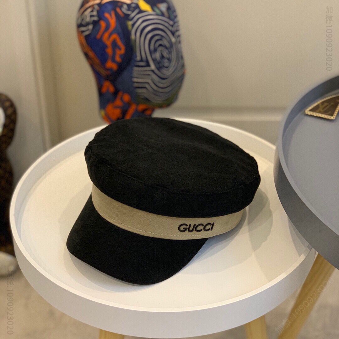 GUCCI古驰绸缎内里帆布面料新款鸭舌军帽