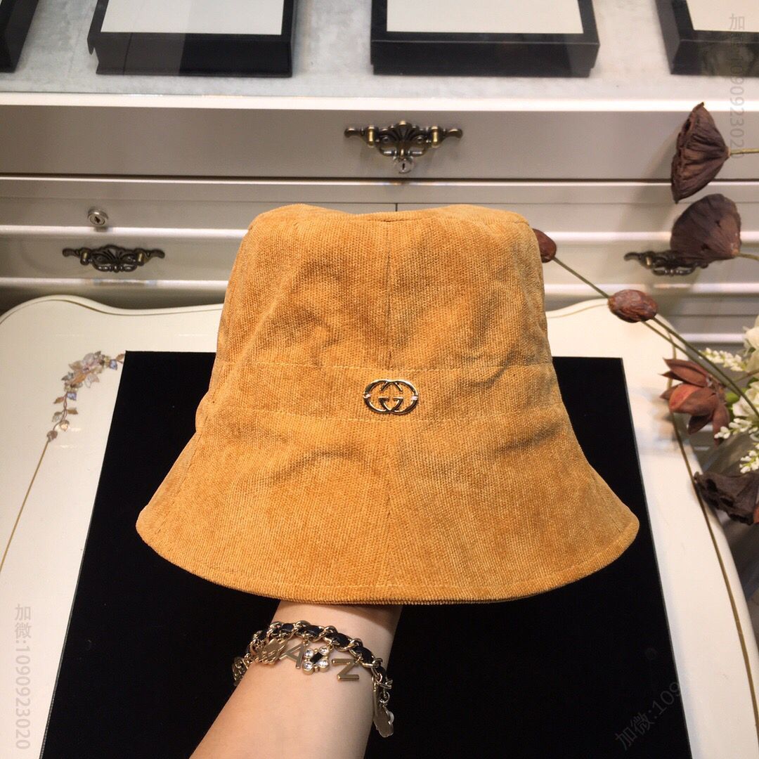 GUCCI古驰新款GG潮搭logo渔夫帽