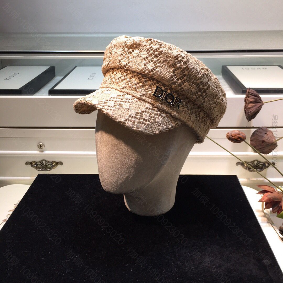 Dior迪奥早秋新品蕾丝立体军帽