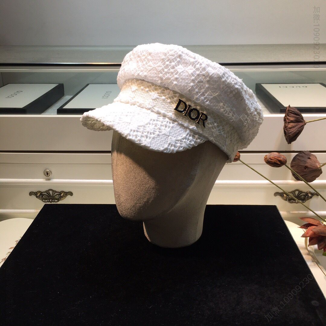 Dior迪奥早秋新品蕾丝立体军帽