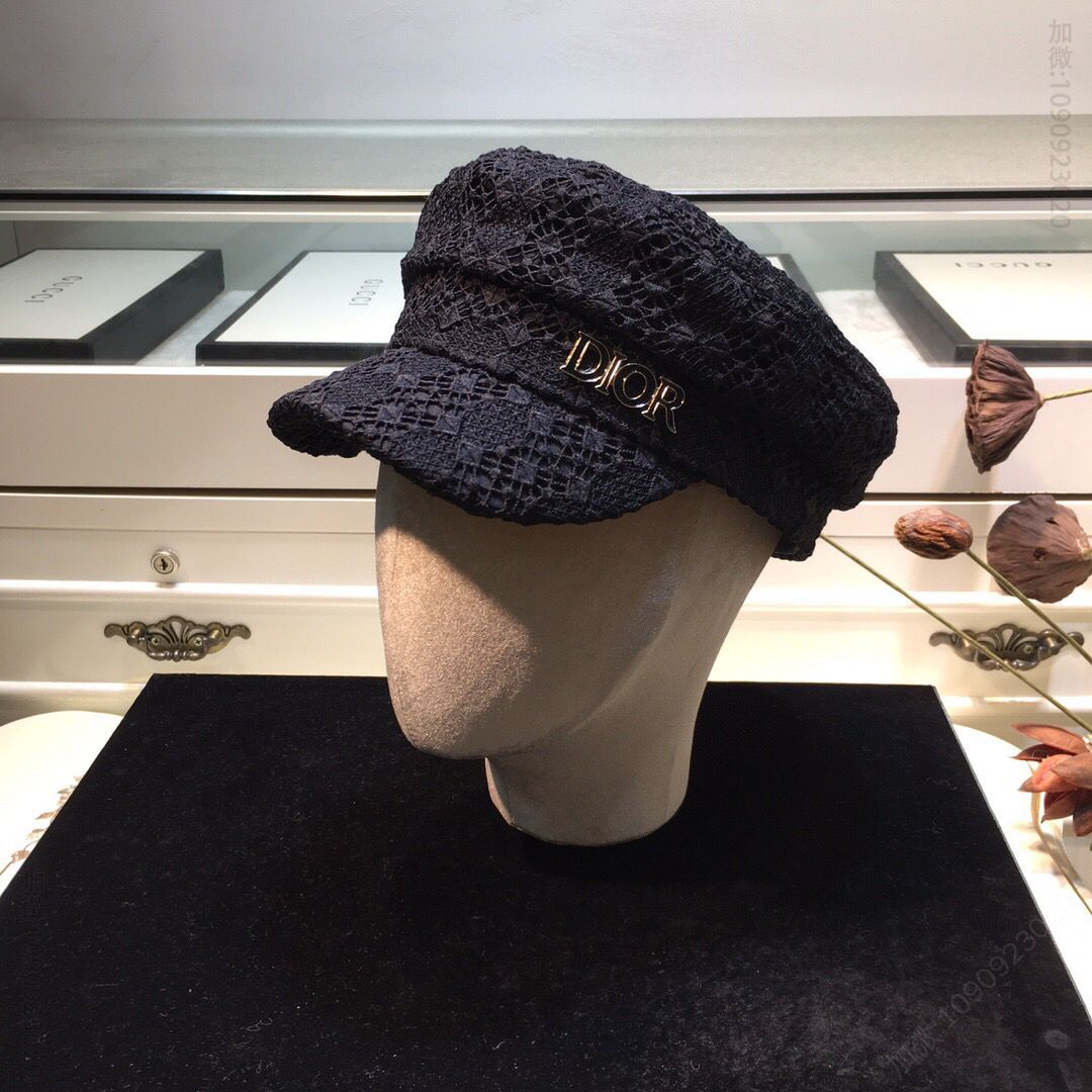 Dior迪奥早秋新品蕾丝立体军帽