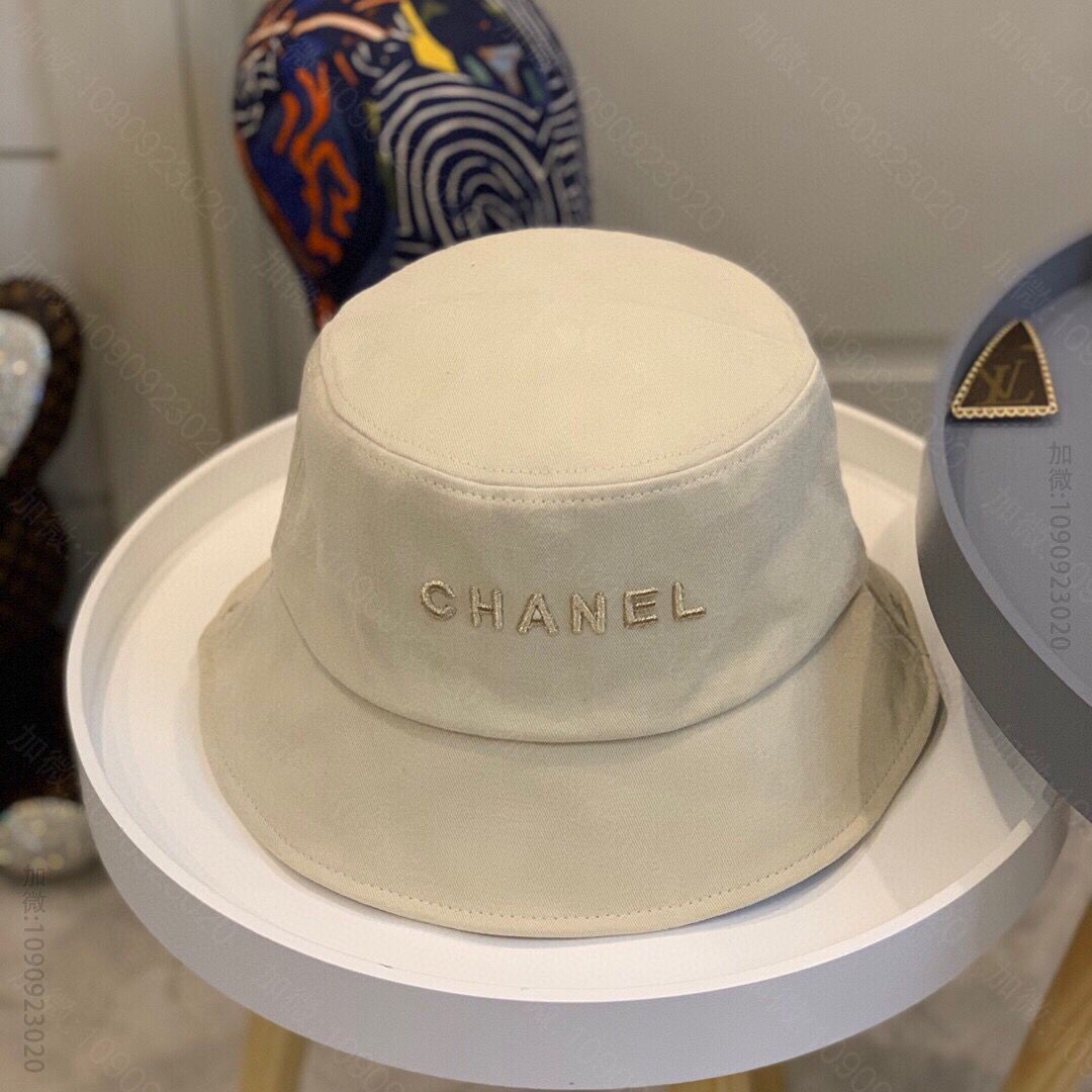 CHANEL香奈儿秋款磨毛刺绣渔夫帽