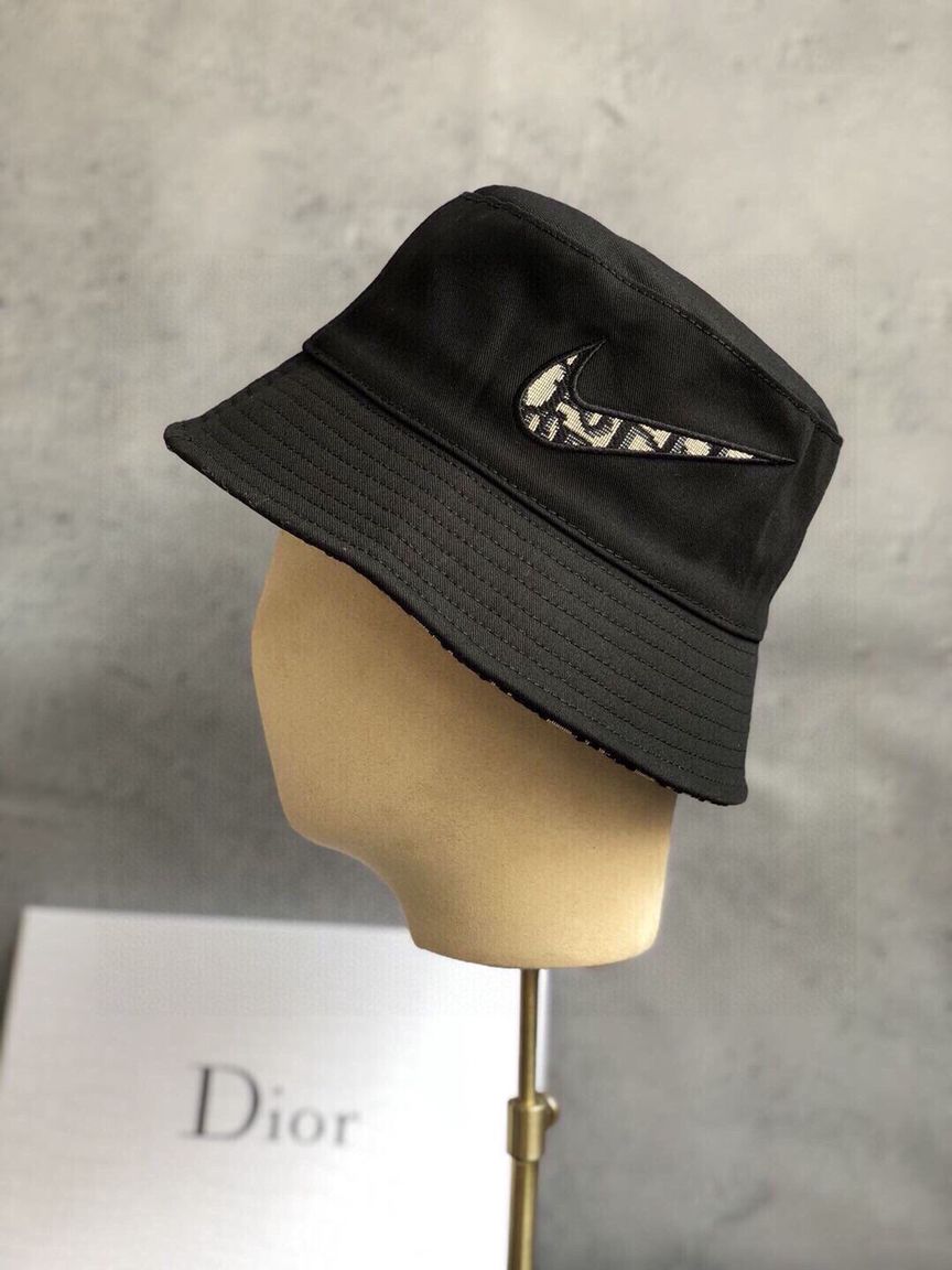 一比一迪奥男女款帽子 Dior迪奥NIke耐克联名渔夫帽 一比一迪奥帽子商城 