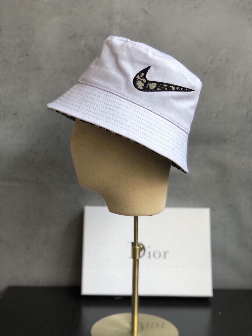 一比一迪奥男女款帽子 Dior迪奥NIke耐克联名渔夫帽 一比一迪奥帽子网站 