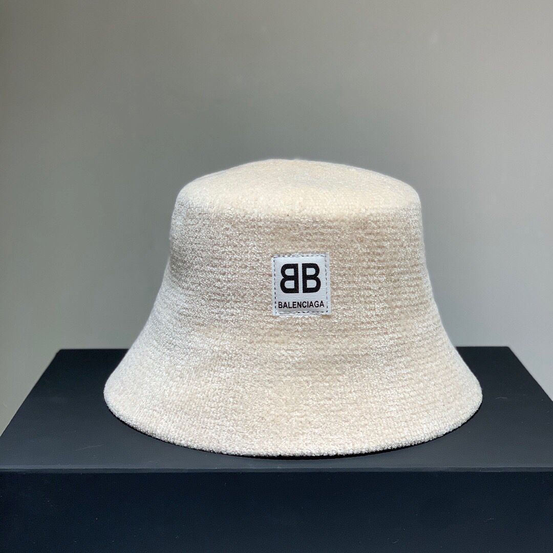 Balenciaga巴黎世家双B字母可折叠渔夫帽