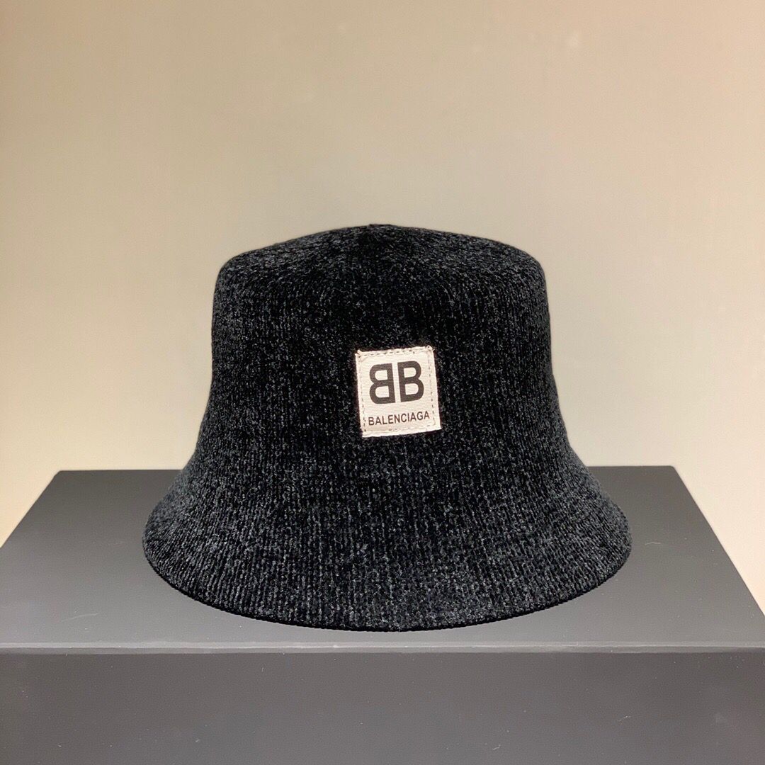 Balenciaga巴黎世家双B字母可折叠渔夫帽