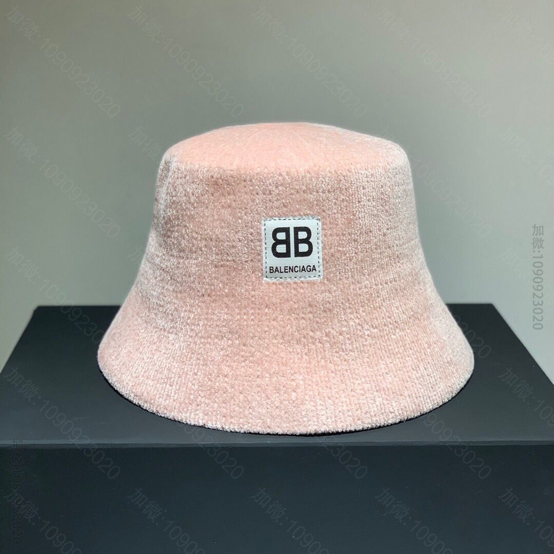 Balenciaga巴黎世家双B字母可折叠渔夫帽