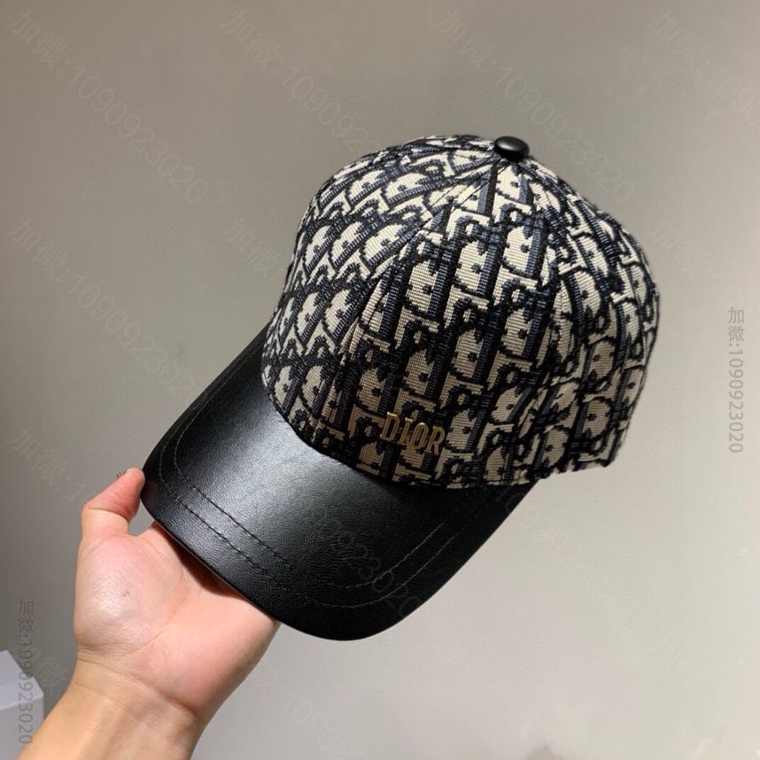 Dior迪奥新款洗水皮帽檐男女通用鸭舌帽