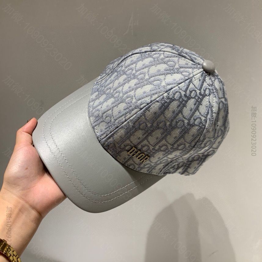 Dior迪奥新款洗水皮帽檐男女通用鸭舌帽