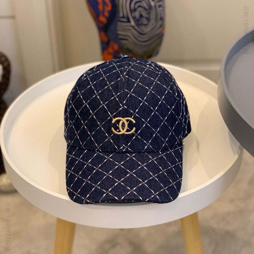 CHANEL香奈儿早秋新款菱形格绣线棒球帽鸭舌帽