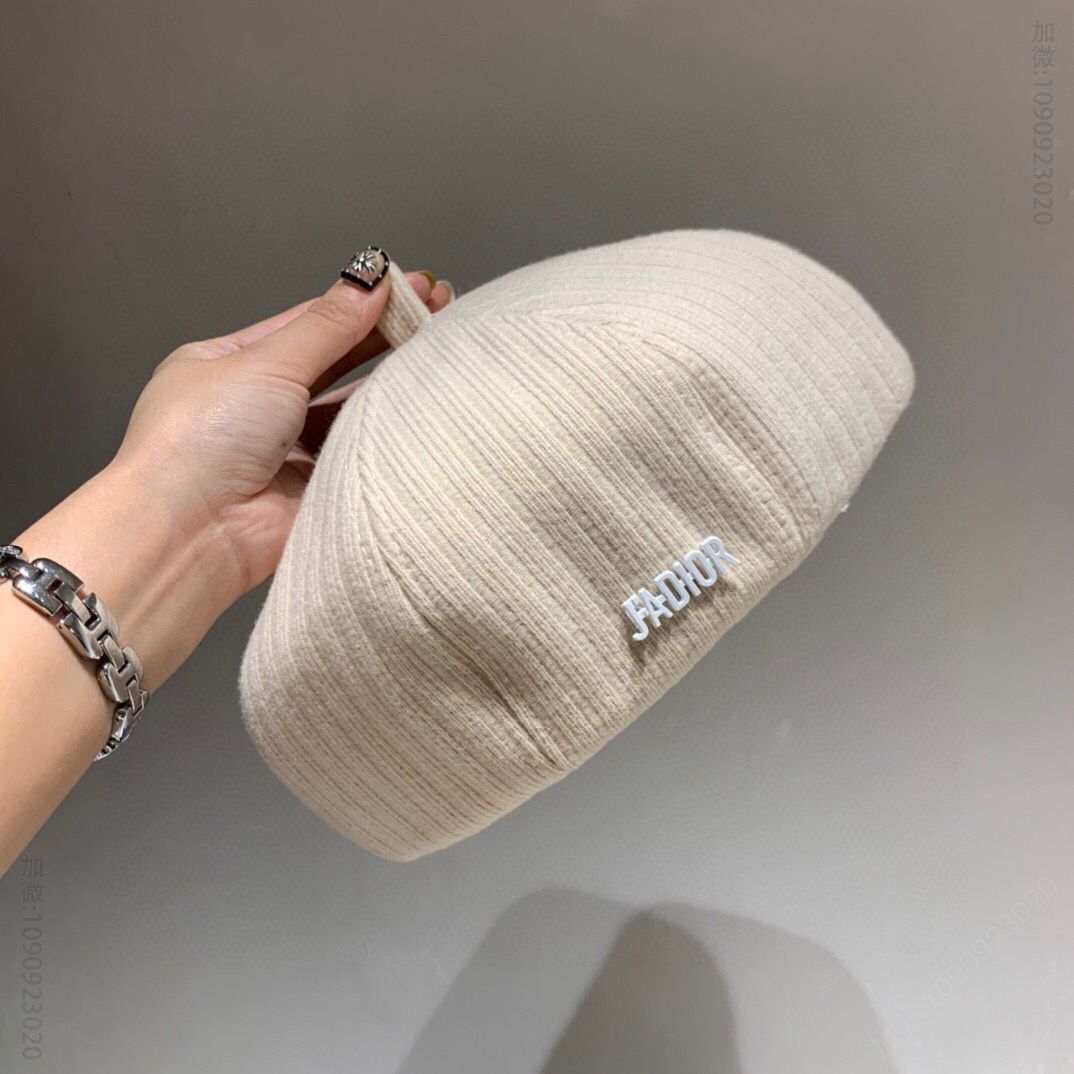 Dior迪奥新款条纹贝蕾帽