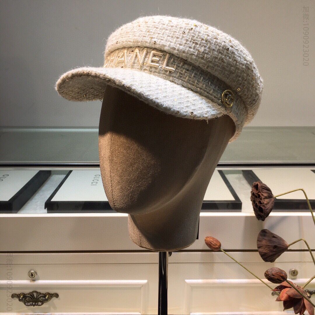 CHANEL香奈儿刺绣新品海军帽