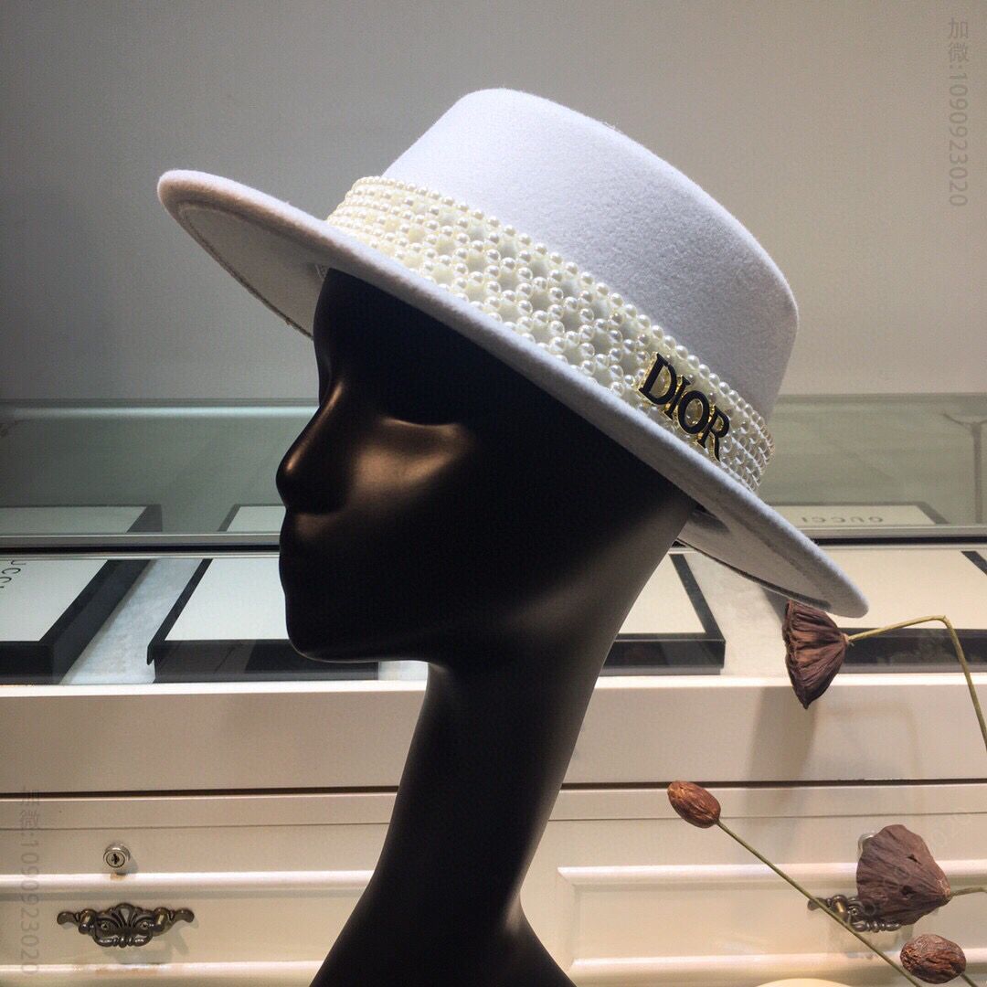 Dior迪奥新品毛呢平顶礼帽