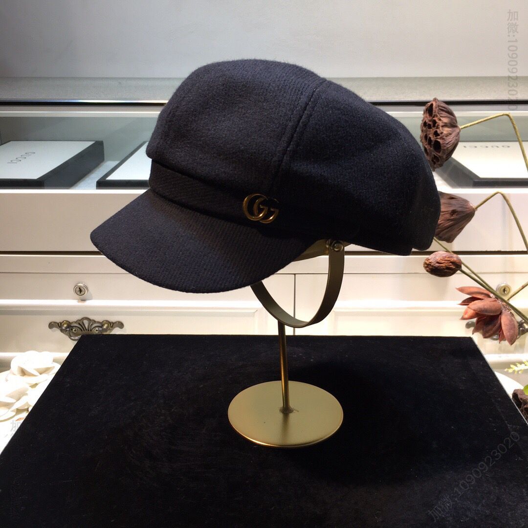 GUCCI古驰秋季新款立体帽型八角帽