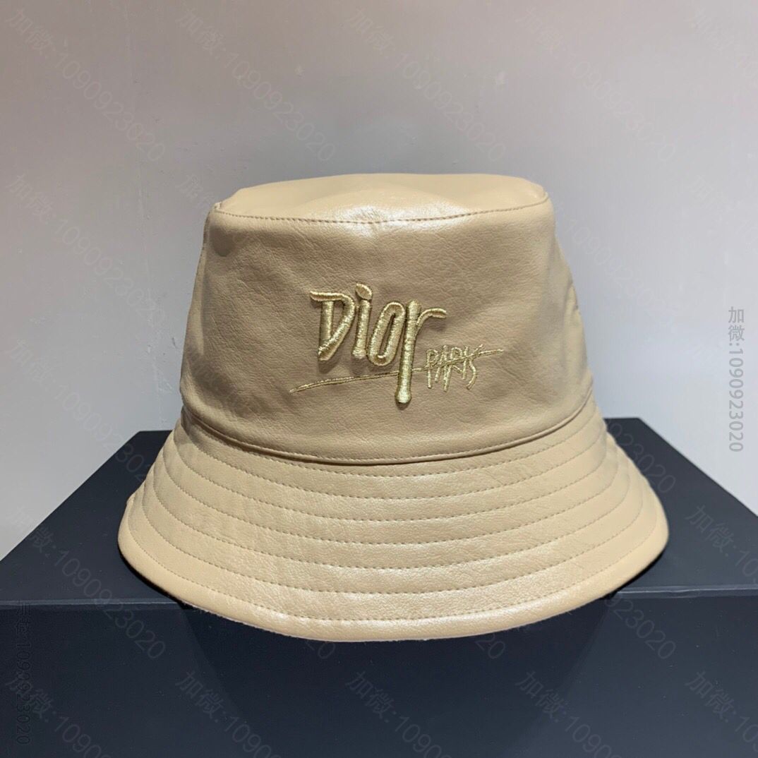 Dior迪奥刺绣logo原单双面渔夫帽
