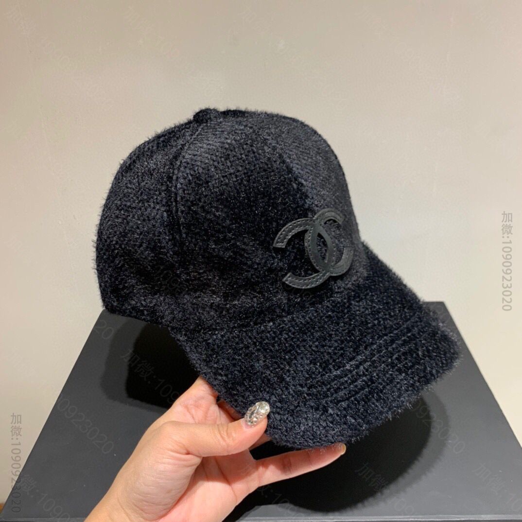 CHANEL香奈儿水貂绒鸭舌帽棒球帽