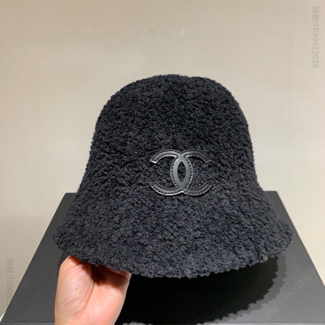 CHANEL香奈儿2023秋冬新款毛呢渔夫帽