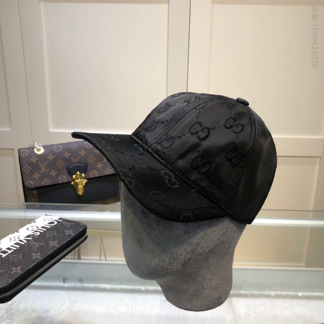 GUCCI古驰2023早春专柜新款简约全刺绣款棒球帽