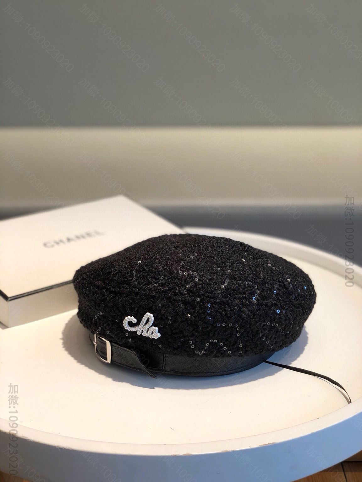 CHANEL香奈儿新款爆款明星同款专柜款羊羔毛画家帽圆顶帽