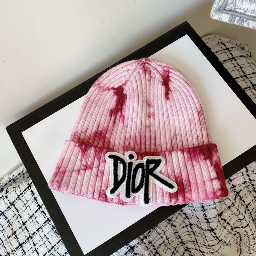 Dior迪奥新品兔绒毛线针织帽