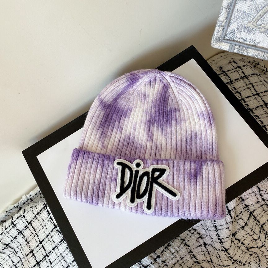 Dior迪奥新品兔绒毛线针织帽