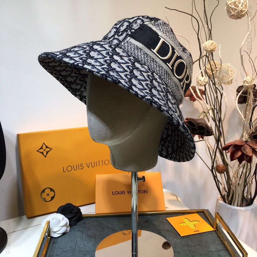 Dior迪奥字母印花logo渔夫帽