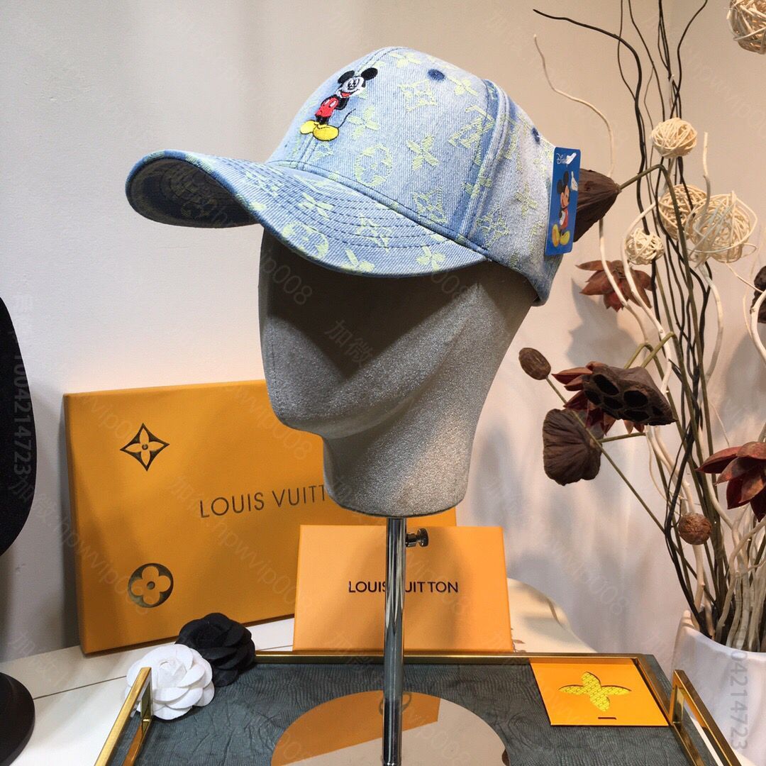 高仿路易威登男女款帽子 LV路易威登新品米奇牛仔棒球帽 路易威登男女款帽子批发 