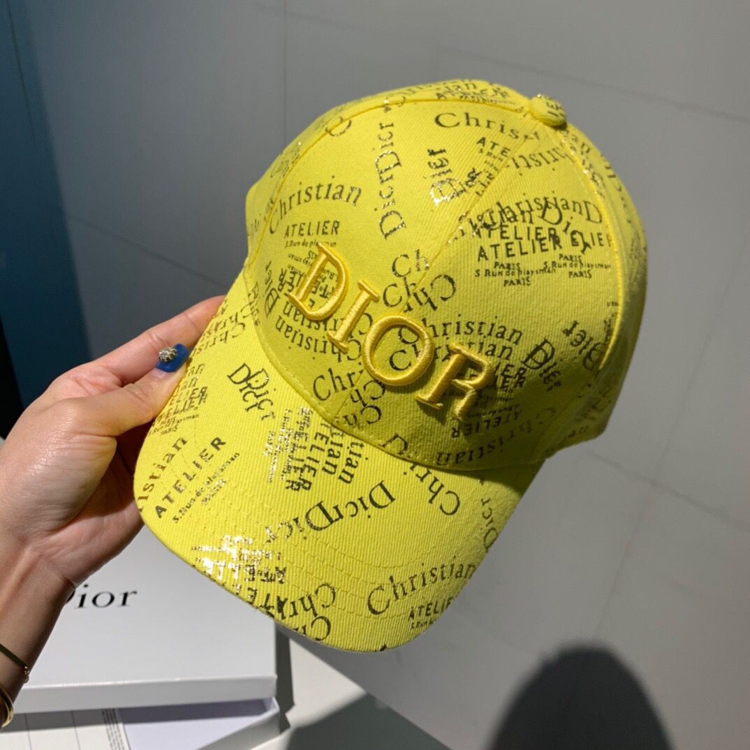 Dior迪奥新款重工刺绣logo棒球帽