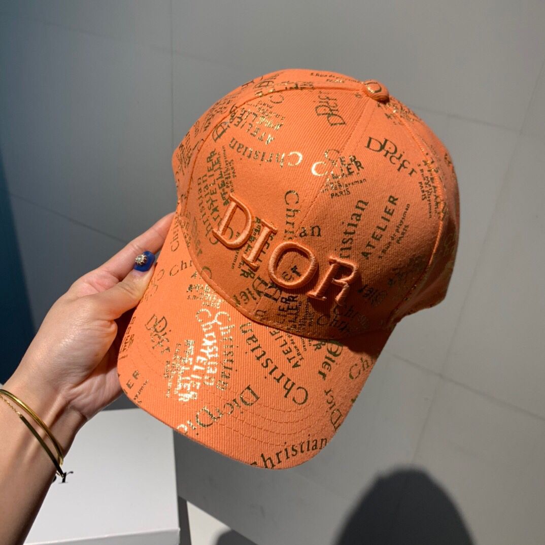 高仿迪奥男女款帽子 Dior迪奥新款重工刺绣logo棒球帽 Dior帽子商城 