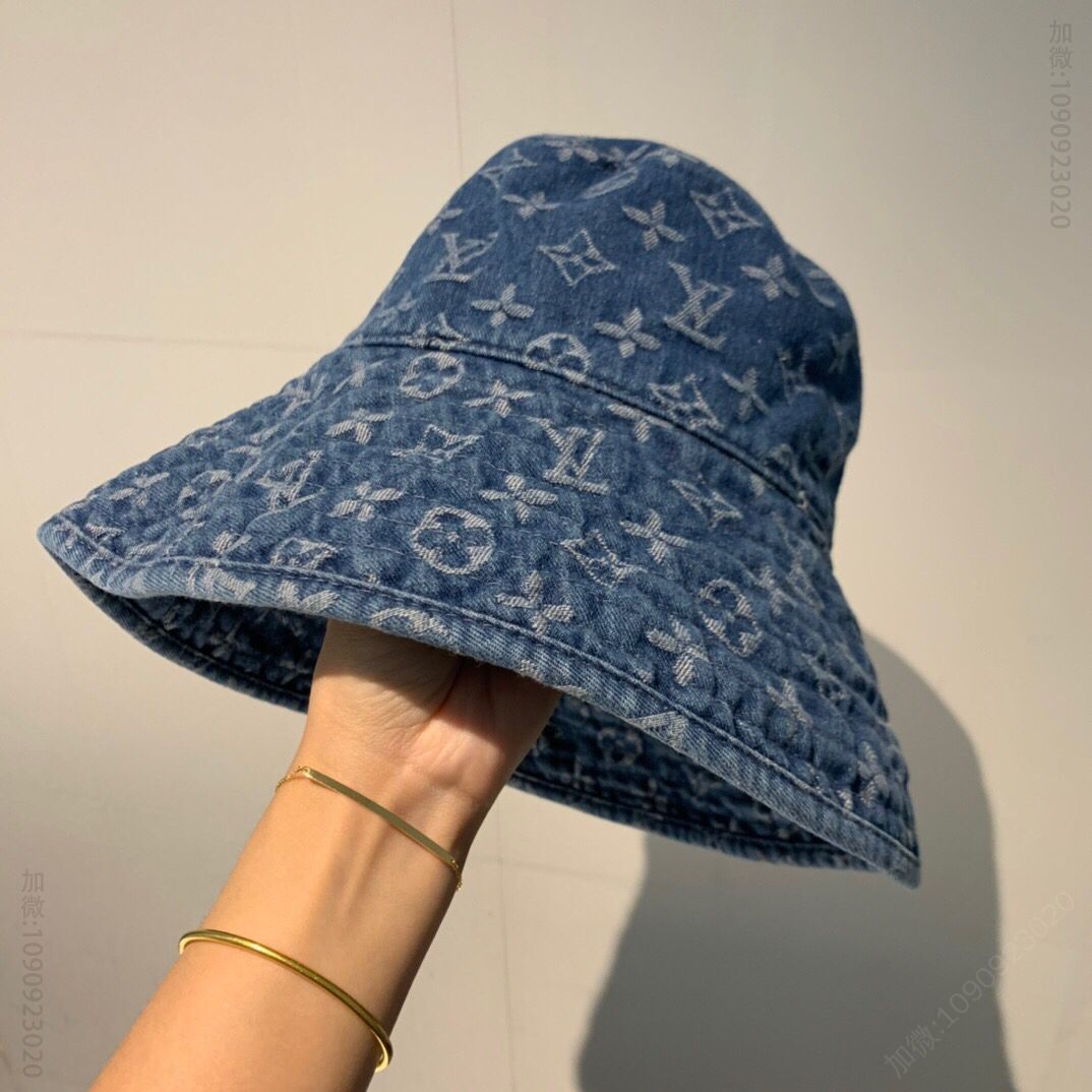 LV路易威登洗水牛仔中古渔夫帽