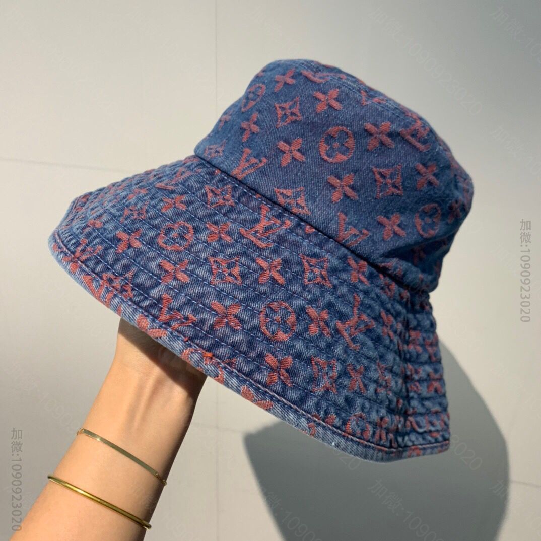 LV路易威登洗水牛仔中古渔夫帽