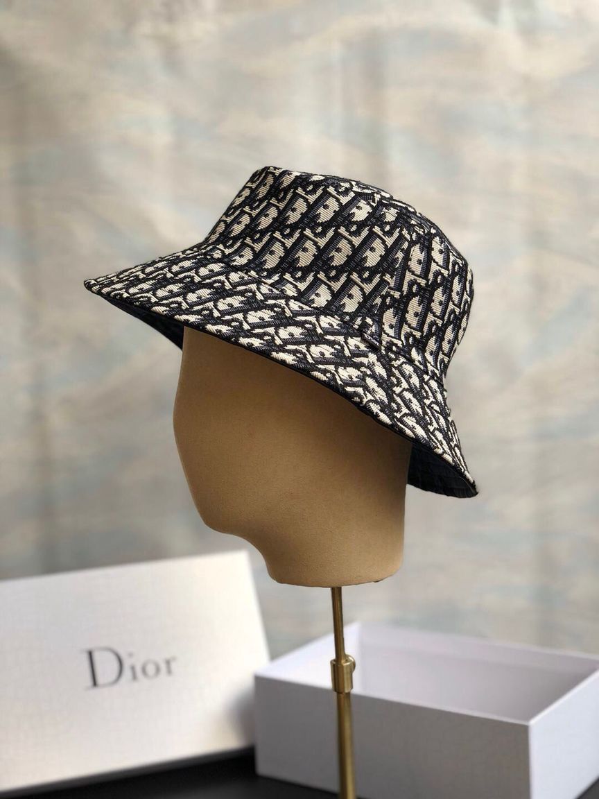 Dior迪奥老花经典时髦男女通用新款渔夫帽