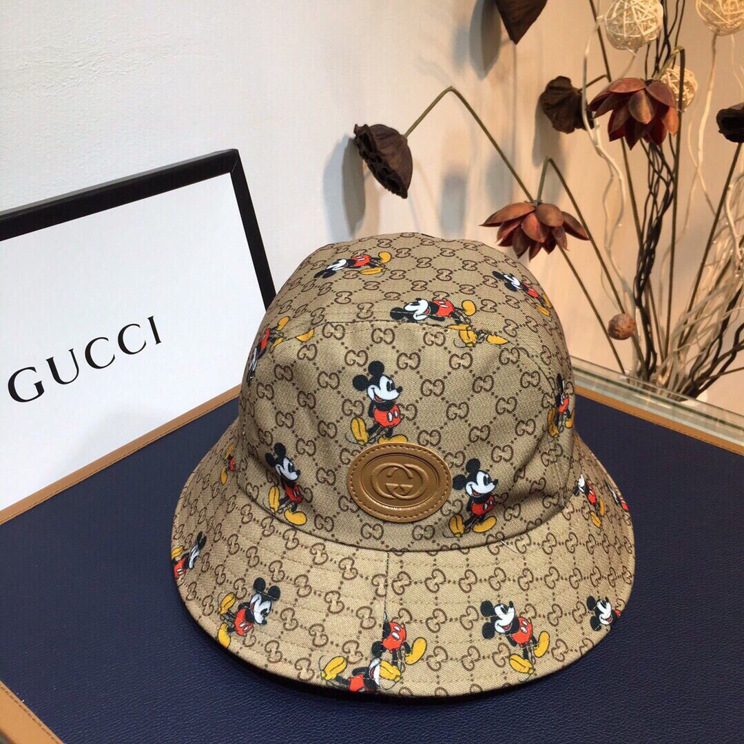 Gucci X Disney 系列米奇元素童趣渔夫帽