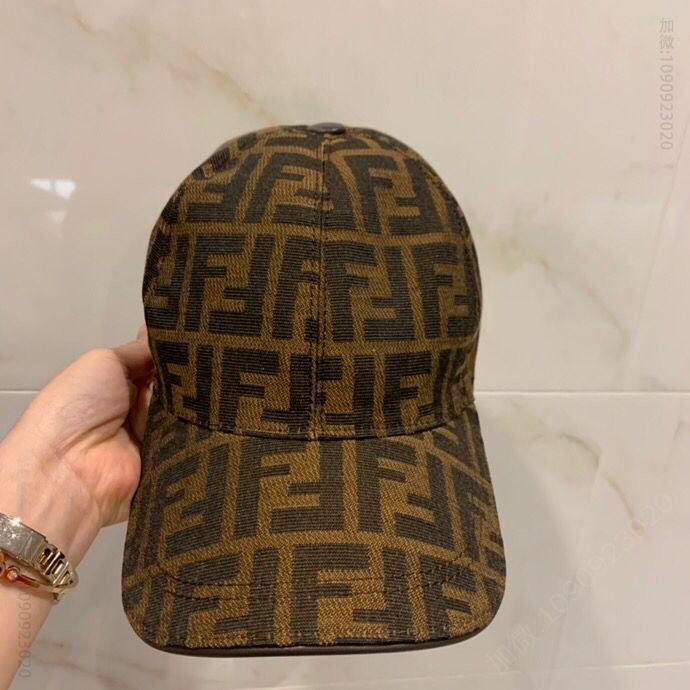 FENDI芬迪双F提花经典原单棒球帽男女通用鸭舌帽