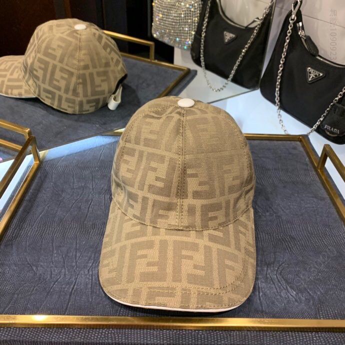 FENDI芬迪双F提花经典原单棒球帽男女通用鸭舌帽