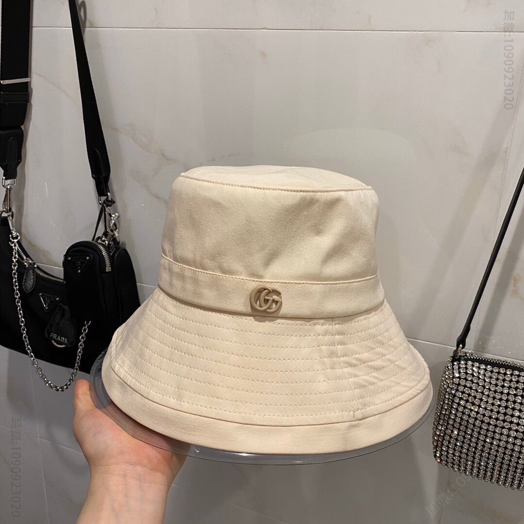 GUCCI古奇棉布简约遮阳渔夫帽