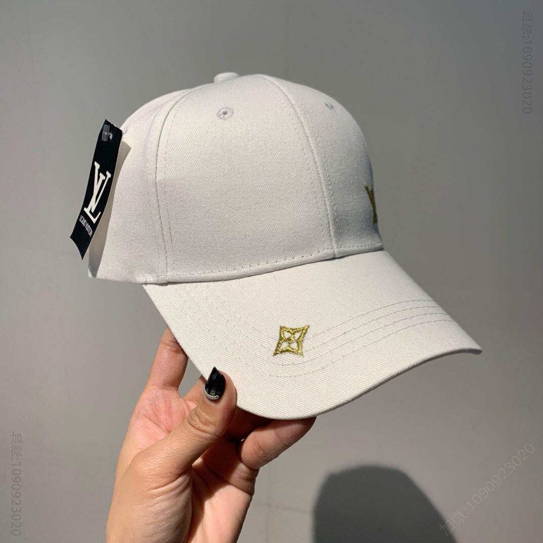 LV路易威登提花刺绣logo原版帆布料原单棒球帽鸭舌帽