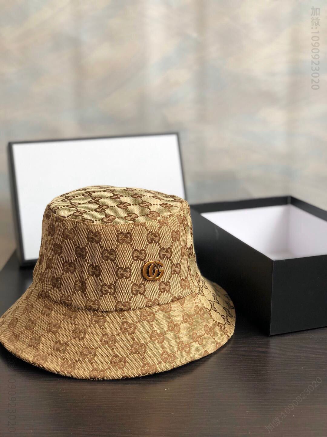 GUCCI古奇经典款百搭时尚原单大G渔夫帽