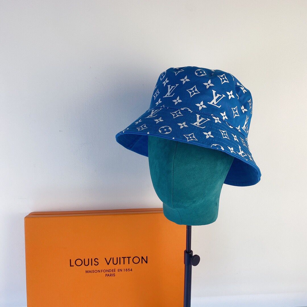 一比一路易威登女士帽子 LV路易威登2023新款专柜同步双面可戴渔夫帽 一比一路易威登帽子 