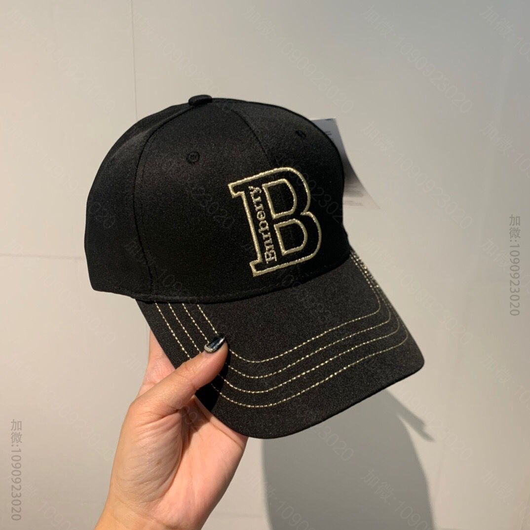 Burberry巴宝莉精致金线刺绣男女通用棒球帽鸭舌帽
