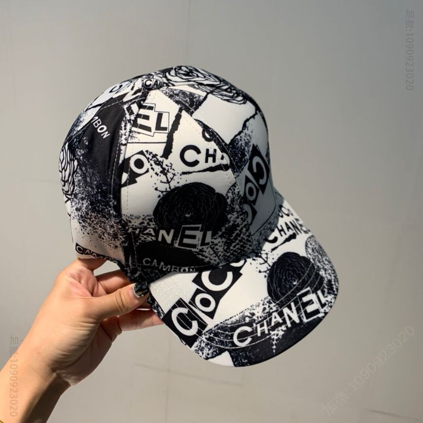 CHANEL香奈儿2023专柜新款涂鸦鸭舌帽棒球帽