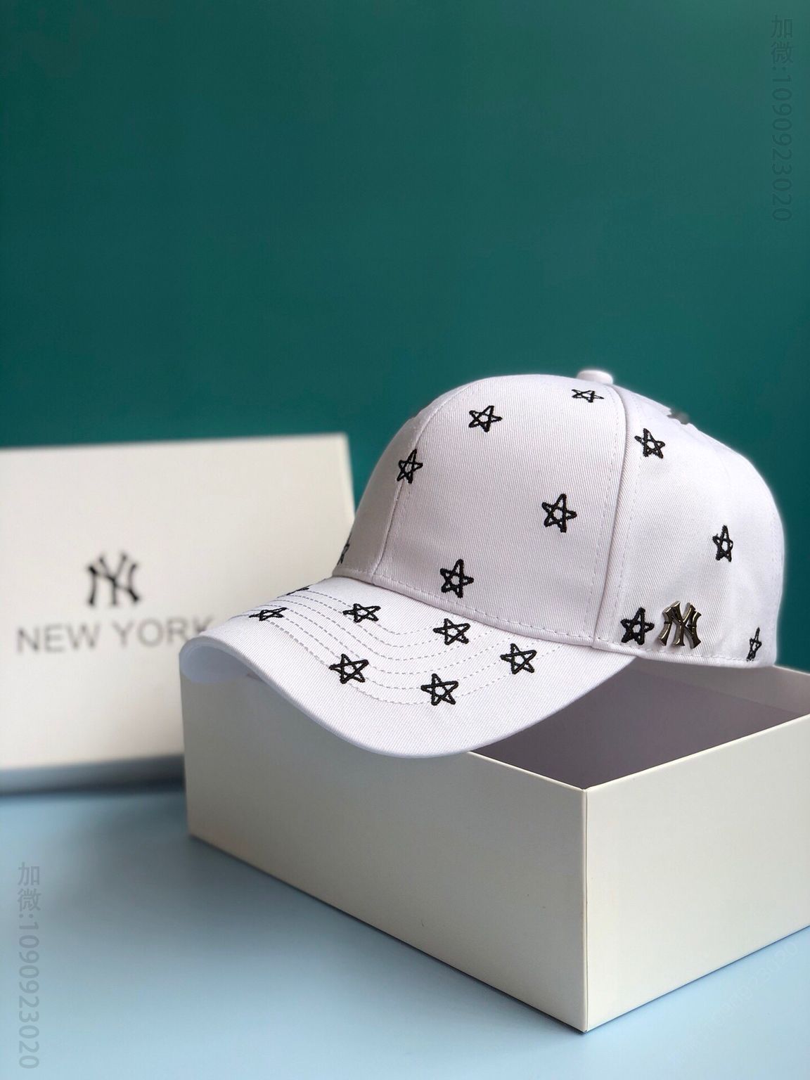 国潮风SMFK联名款星星刺绣棒球帽鸭舌帽
