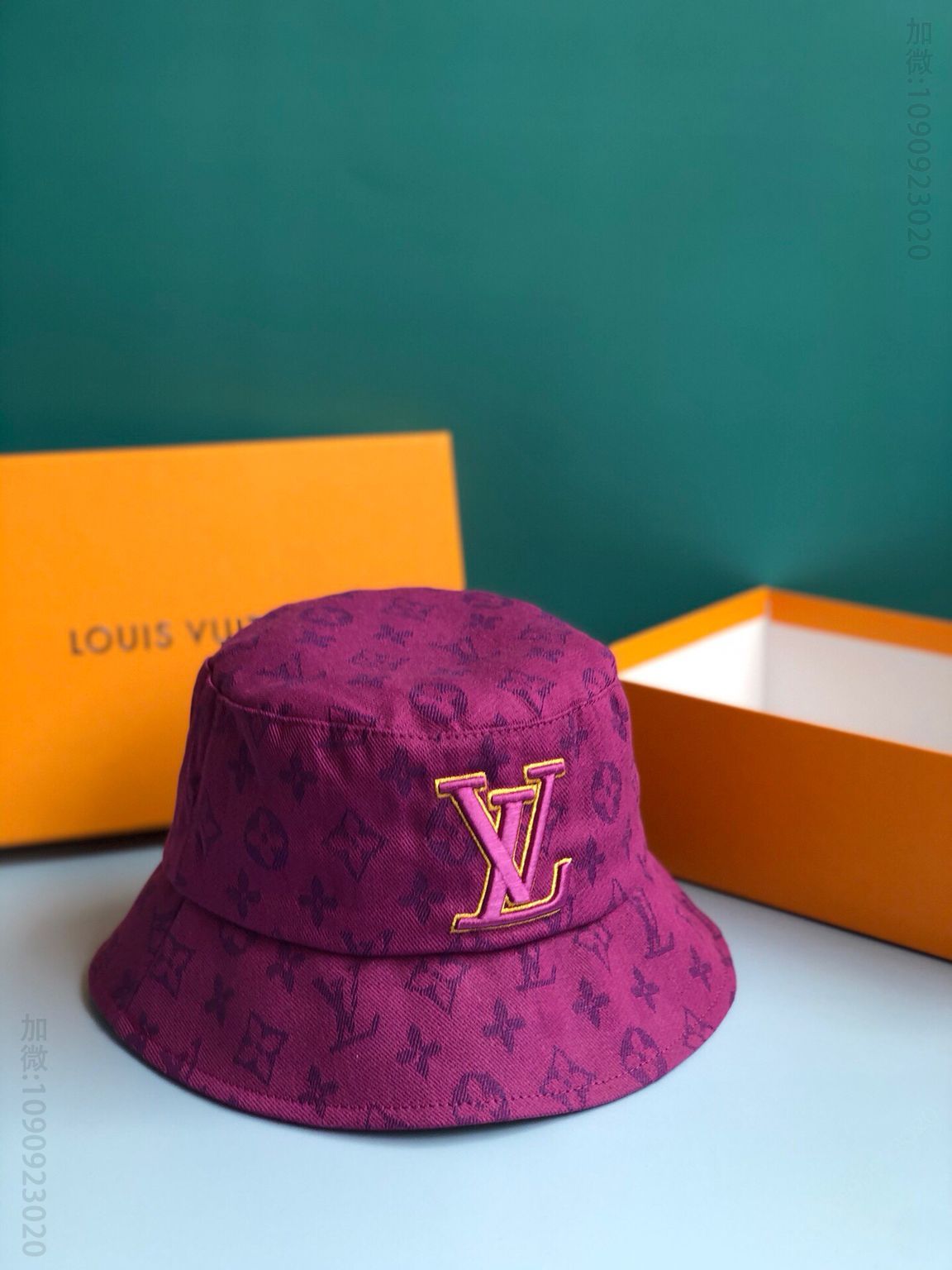 LV路易威登新品立体刺绣渔夫帽